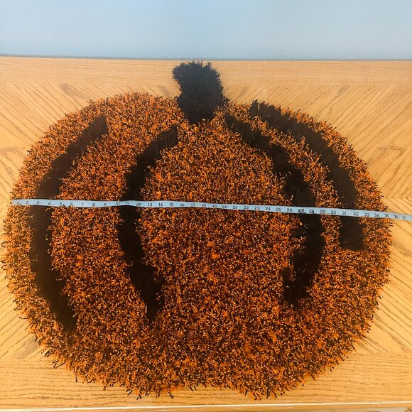 Pier 1 Imports Pumpkin Shaped Shag Rug Fall Winter Thanksgiving Decor 33 x 35” - Picture 5 of 6